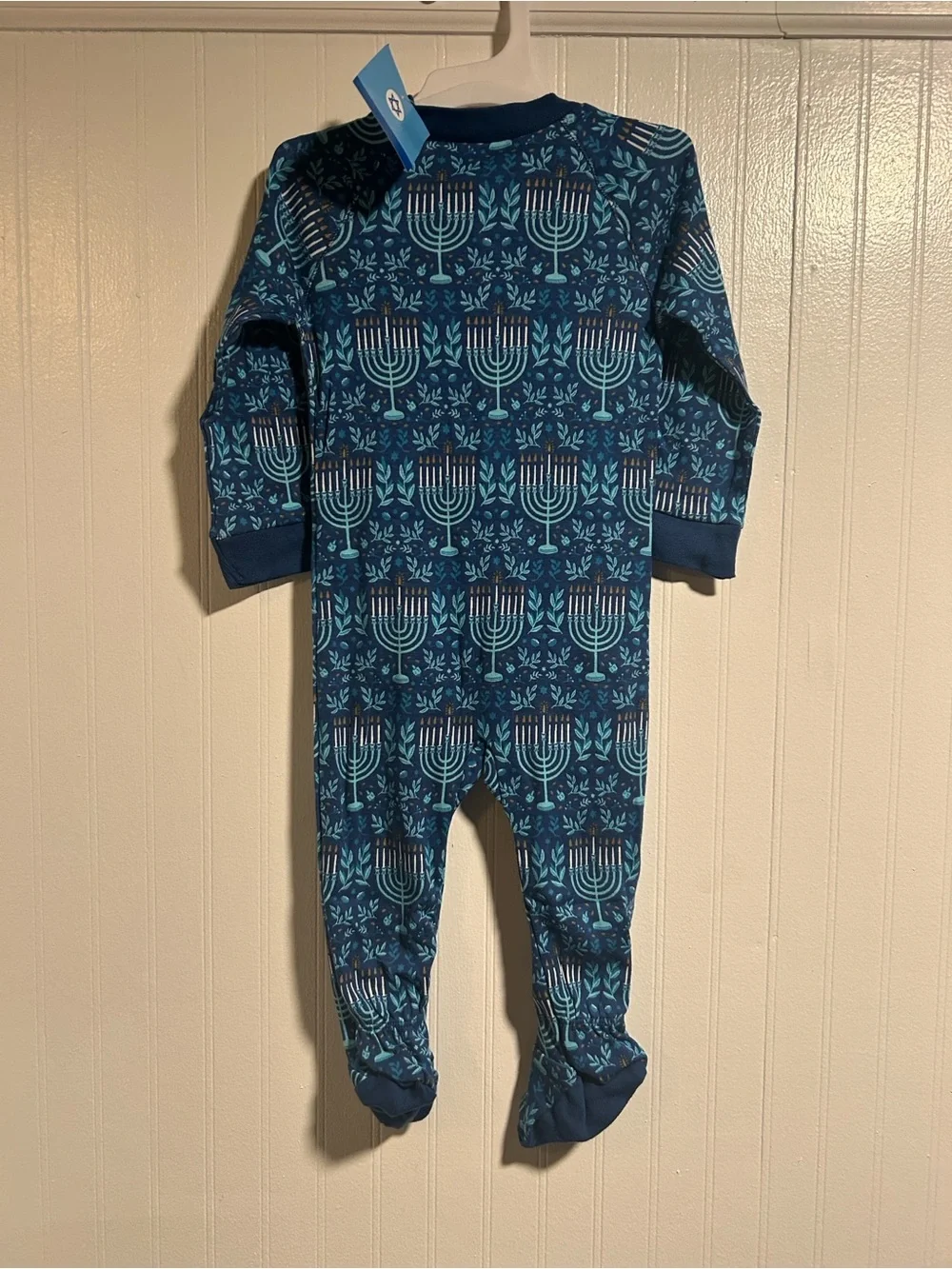 Target Footed One-Piece Pajamas 6 - 9 Months Menorah Hanukkah NWT